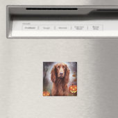 Halloween Irish Red Setter mit Pumpkins Beängstige Magnet (In Situ (Geschirrspüler))