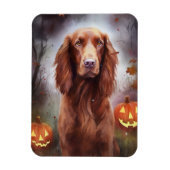 Halloween Irish Red Setter mit Pumpkins Beängstige Magnet (Vertikal)