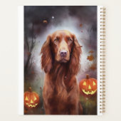 Halloween Irish Red Setter mit Pumpkins Beängstige Planer (Rückseite)