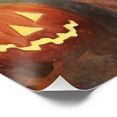 Halloween Irish Red Setter mit Pumpkins Beängstige Poster (Ecke)