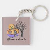 Halloween Is A Lifestyle | Camper | Trailer Schlüsselanhänger (Rückseite)