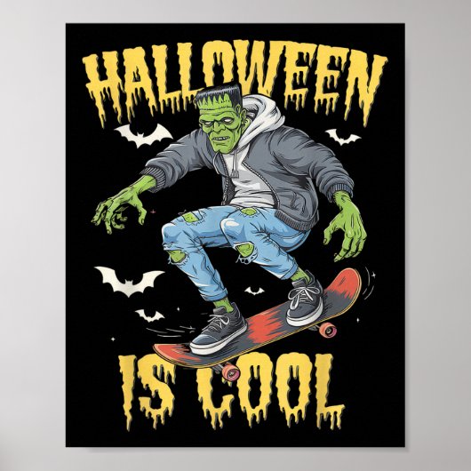 Halloween Is Cool Women Men Frankenstein Monster Poster (Vorne)