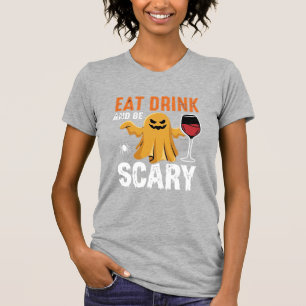 Halloween Iss Trinke Sei Gruseliges Gespenst Desig T-Shirt