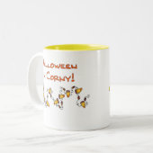 Halloween ist Corny Zweifarbige Tasse (Vorderseite Links)