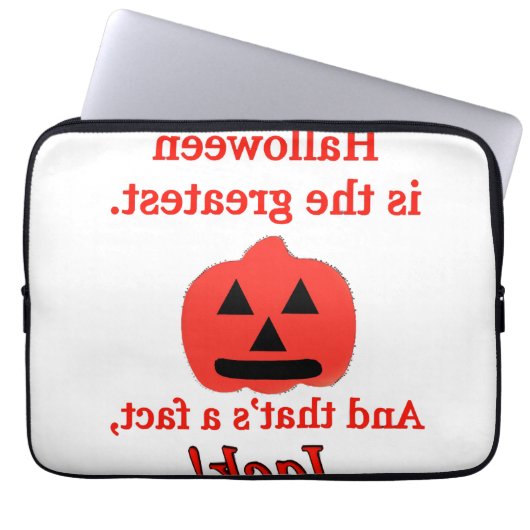 Halloween ist das Größte Laptopschutzhülle (Vorderseite)