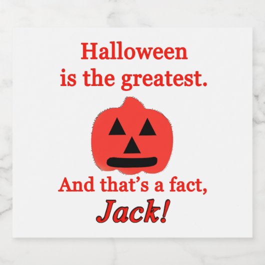 Halloween ist die beste schaumweinetikett (Einzelnes Label)