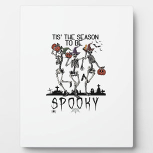 Halloween ist die Saison für spooky tanzende Skele Fotoplatte