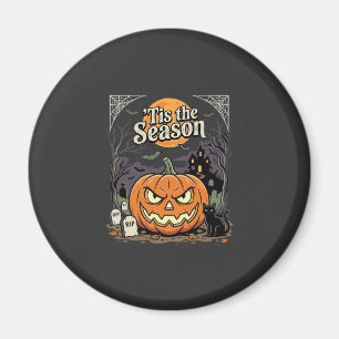 Halloween ist die Saison Kürbis Katzen Design_1 Magnet
