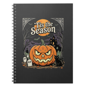 Halloween ist die Saison Kürbis Katzen Design_1 Notizblock