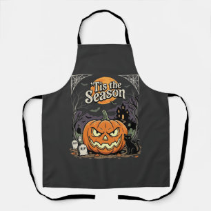 Halloween ist die Saison Kürbis-Katzen-Design_1 Schürze
