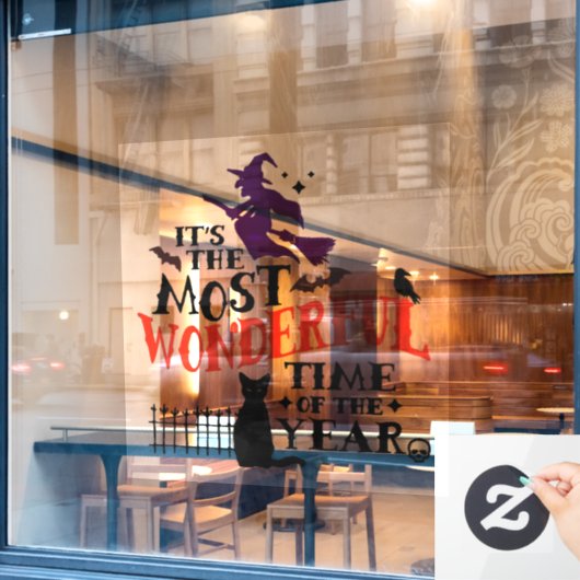 Halloween ist die schönste Zeit des Jahres Fensteraufkleber (Café-Fenster)