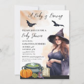 Halloween ist ein Baby, das Hexenwasser braut Einladung (Vorderseite)