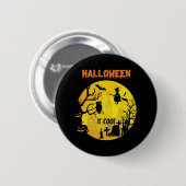 Halloween ist ein cooles Halloween-Geschenk Button (Vorne & Hinten)