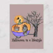 Halloween ist ein Lifestyle | Camper | Anhänger Postkarte (Vorderseite)
