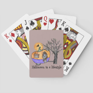 Halloween ist ein Lifestyle Camper Anhänger Spielkarten