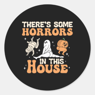 Halloween ist ein paar Horror in diesem Haus Runder Aufkleber