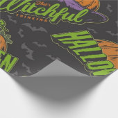 Halloween ist ein witziges Denkmuster Geschenkpapier (Ecke)