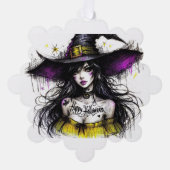 Halloween ist ein zauberhaftes Halloween-Ereignis Ornament Karte (Vorderseite)