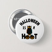 Halloween ist eine Hoot-Saison Button (Vorne & Hinten)