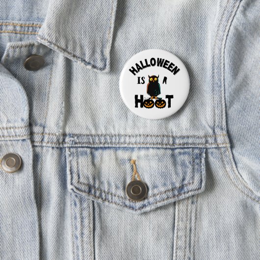 Halloween ist eine Hoot-Saison Button (Beispiel)