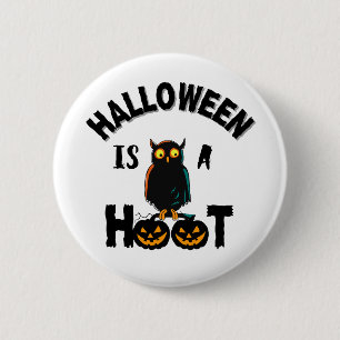 Halloween ist eine Hoot-Saison Button
