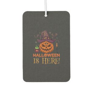 Halloween ist hier Kürbis Hexenhut Magischer Kesse Autolufterfrischer