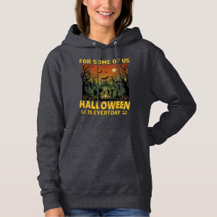 Halloween Ist Jeden Tag Friedhof Zombies Lagerfeue Hoodie