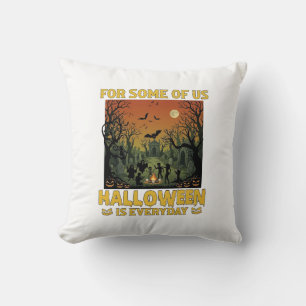 Halloween ist jeden Tag Friedhof Zombies Lagerfeue Kissen