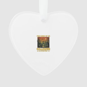 Halloween Ist Jeden Tag Friedhof Zombies Lagerfeue Ornament