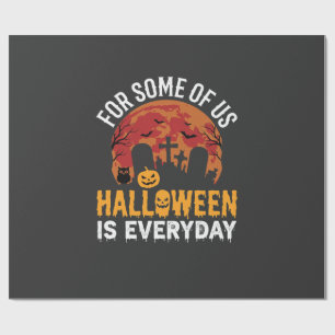 Halloween Ist Jeden Tag Gruseliger Friedhof Mond Geschenkpapier