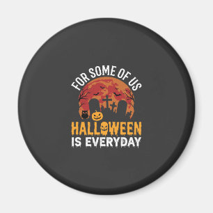 Halloween ist jeden Tag Gruseliger Friedhof Mond Magnet