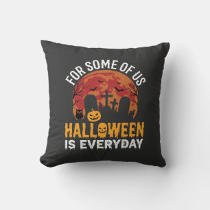 Halloween Ist Jeden Tag Gruseliger Friedhofs Mond Kissen