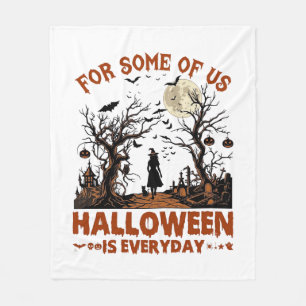 Halloween ist jeden Tag Hexe Silhouette Vollmond G Fleecedecke