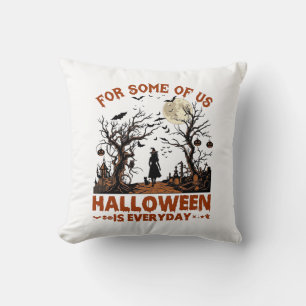 Halloween ist jeden Tag Hexe Silhouette Vollmond G Kissen