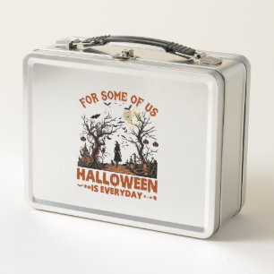 Halloween Ist Jeden Tag Hexen-Silhouette Vollmond  Metall Brotdose