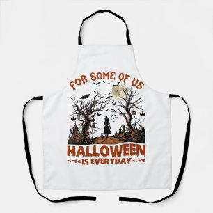 Halloween Ist Jeden Tag Hexen-Silhouette Vollmond Schürze