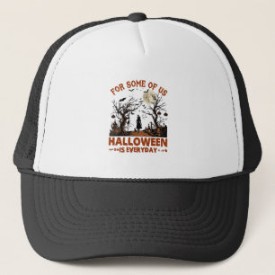 Halloween Ist Jeden Tag Hexen-Silhouette Vollmond  Truckerkappe