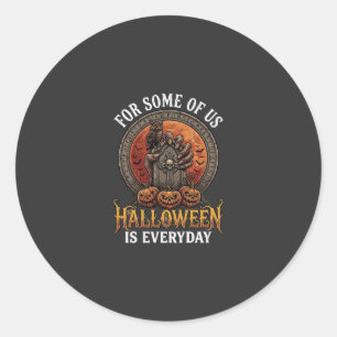 Halloween Ist Jeden Tag Monster Hand Grabstein Kür Runder Aufkleber