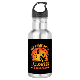 Halloween Ist Jeden Tag Spukhaus Hexe Edelstahlflasche