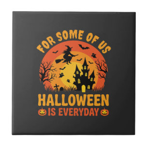 Halloween Ist Jeden Tag Spukhaus Hexe Fliese