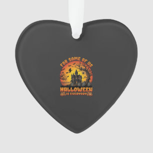 Halloween Ist Jeden Tag Spukhaus Hexe Mond_1 Ornament