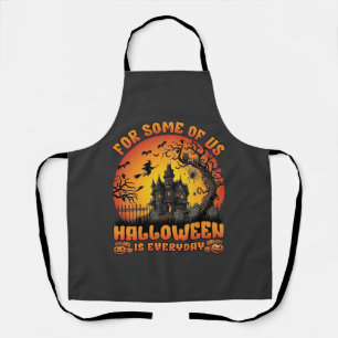 Halloween ist jeden Tag Spukhaus Hexe Mond_1 Schürze