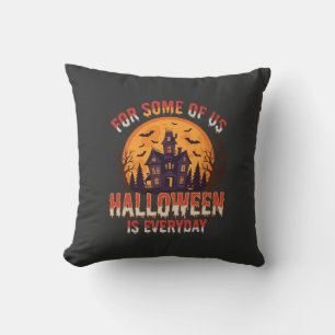Halloween ist jeden Tag Spukhaus Vintage Grafik Kissen