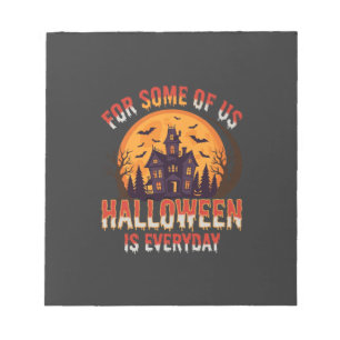 Halloween ist jeden Tag Spukhaus Vintage Grafik Notizblock