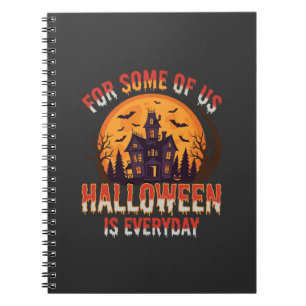 Halloween ist jeden Tag Spukhaus Vintage Grafik Notizblock