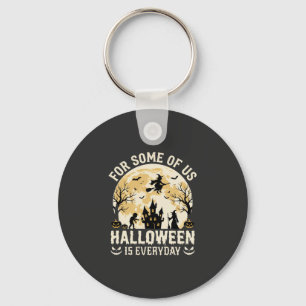 Halloween Ist Jeden Tag Verzauberte Mond Hexe Silh Schlüsselanhänger