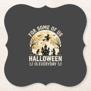 Halloween ist jeden Tag verzauberte Mond Hexe Silh Untersetzer