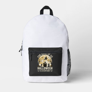Halloween ist jeden Tag verzauberte Mond Hexen Sil Bedruckter Rucksack