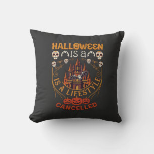 Halloween Ist Lifestyle Abgesagt Schloss Schädel P Kissen