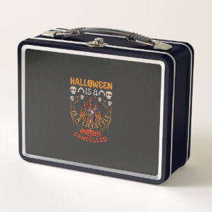 Halloween Ist Lifestyle Abgesagt Schloss Schädel P Metall Brotdose